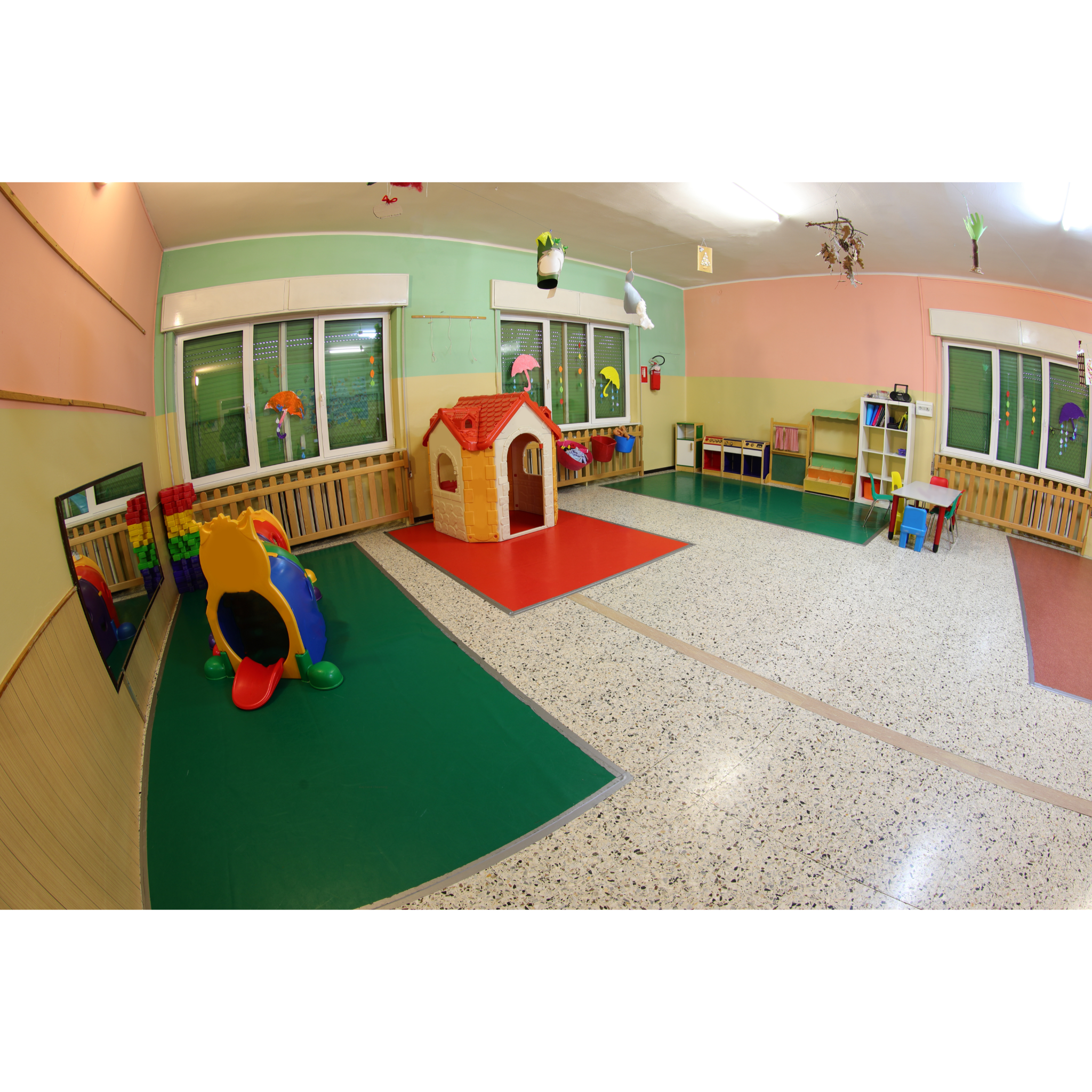 wide view of a daycare interior for daycare service cleaning